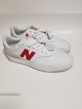 New Balance BB80 Men’s Size 12 White Red BB80RTB Low Top Court Sneakers New
